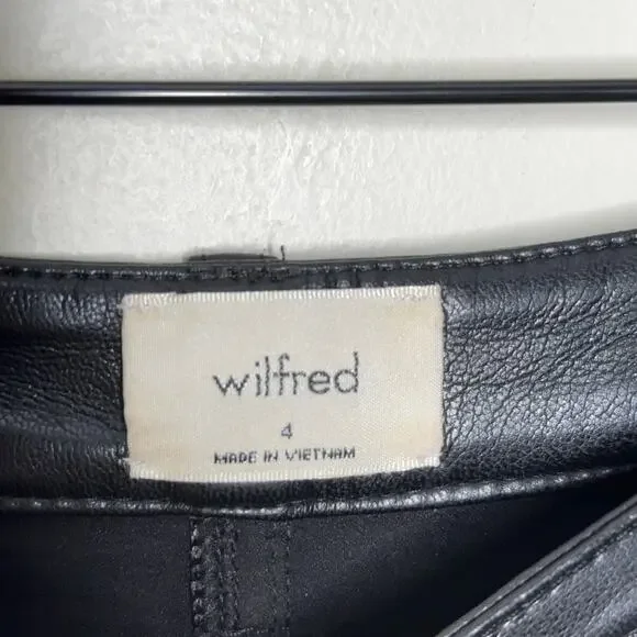 WILFRED x ARITIZA Melina Faux Leather Straight Pant Black {ZZ26} - Picture 4 of 5